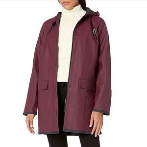 Levi's Women's Hooded Contrast Trim Rain Jacket